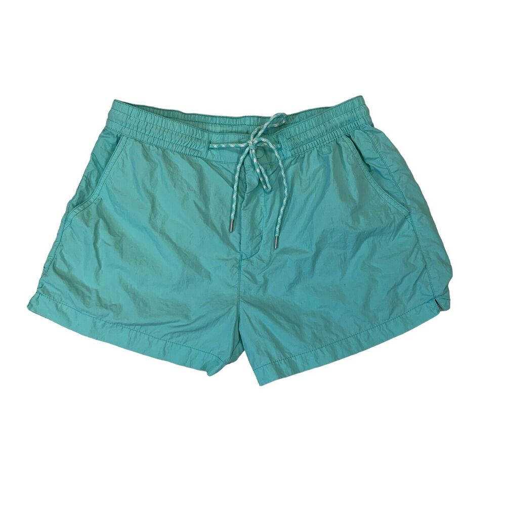 American Eagle Drawstring Shorts Womens S Small Mint Blue Pockets Stretch Casual